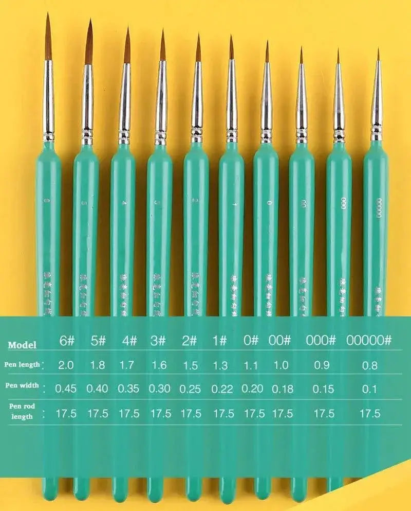 Miniature Weasel Hair Brushes Premium Art Supplies Set