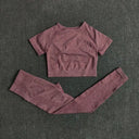 Seamless Yoga Set Women Leggings Crop Top