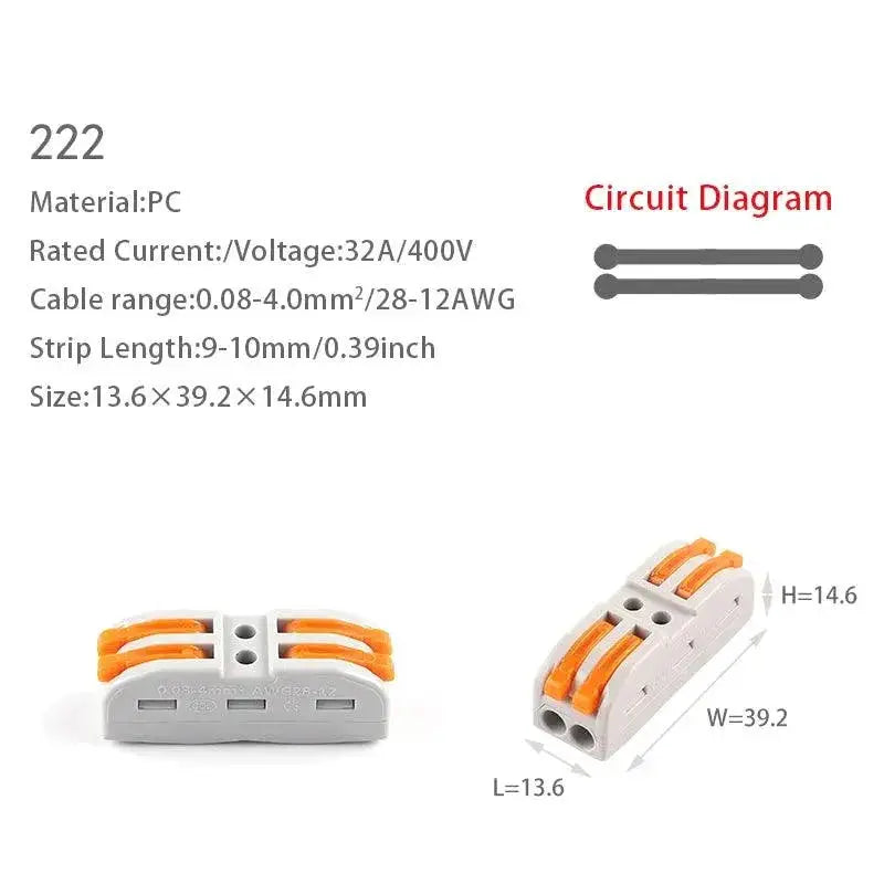 Easy Push-In Wiring Connector for Diy — SPL82
