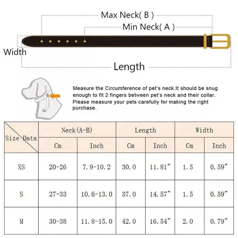 Affordable Leather Pet Collar for Small Dogs and Cats