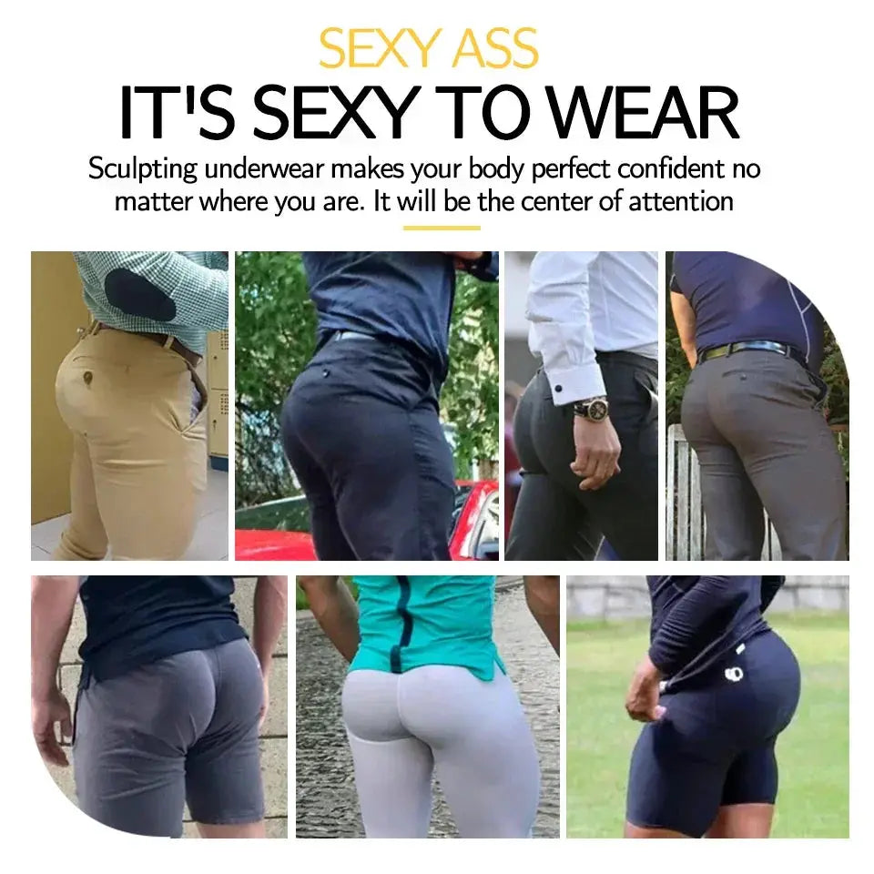 Mens Slimming Tummy Control Shapewear Shorts High Waist