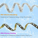 WRMIHU DC5V WS2812B 5m RGB LED Pixel Strip IP65 Individually Addressable Glow