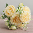 Rose Pink Silk Peony Bouquet Artificial Flower Wedding Home Decor