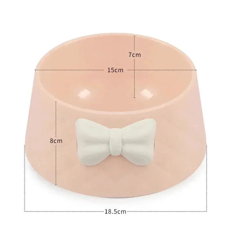 Elegant Bowknot Pet Feeding Bowl For Dogs And Cats