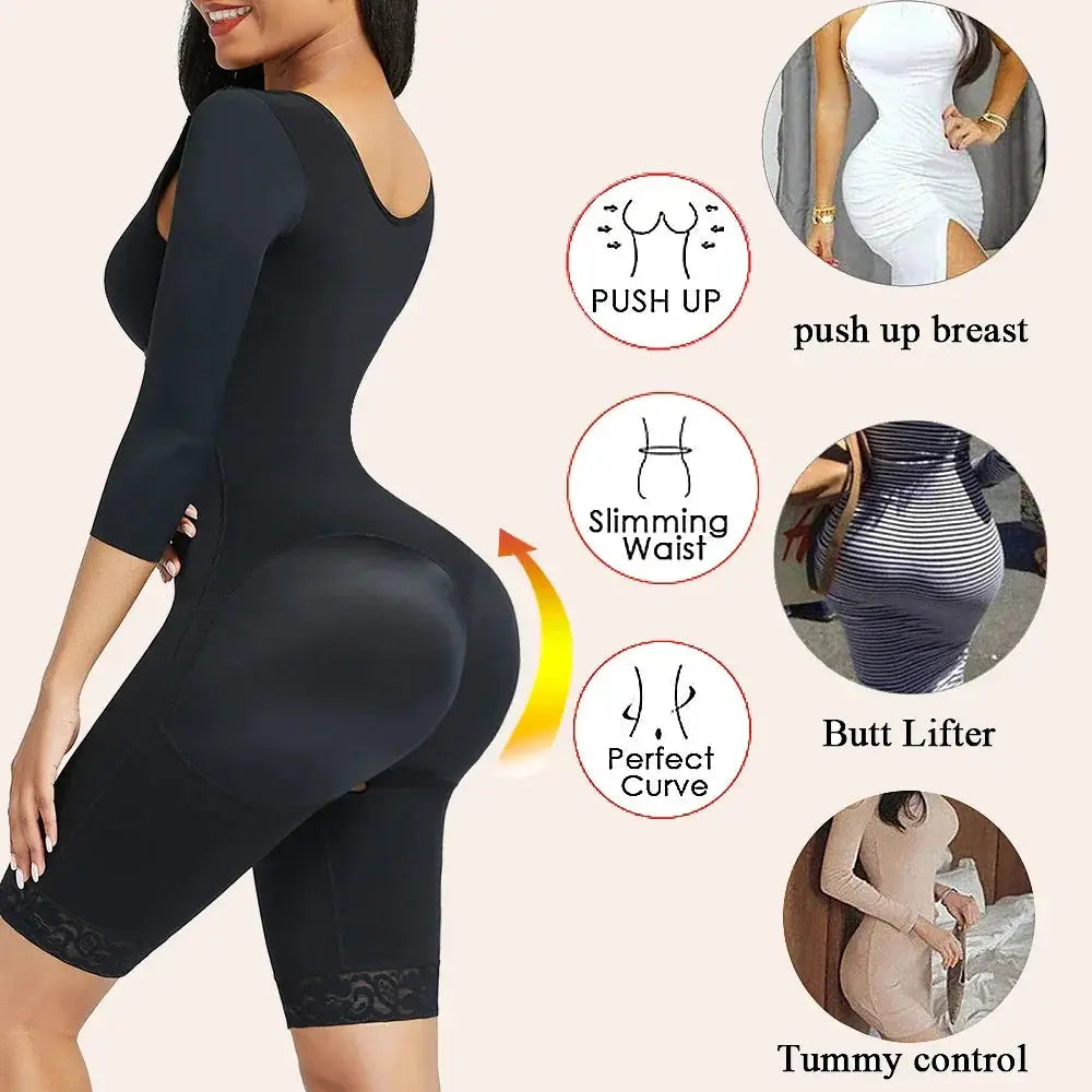 Colombianas Body Shaper Slimming Long Sleeve Corset