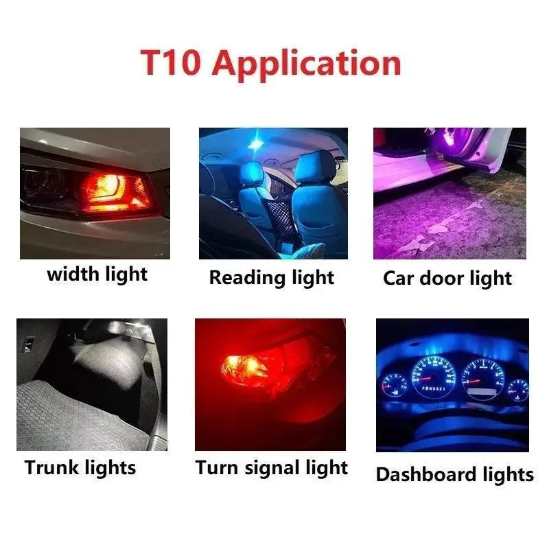 T10 LED Bulbs Pack 10X High Quality Car Lighting Kit