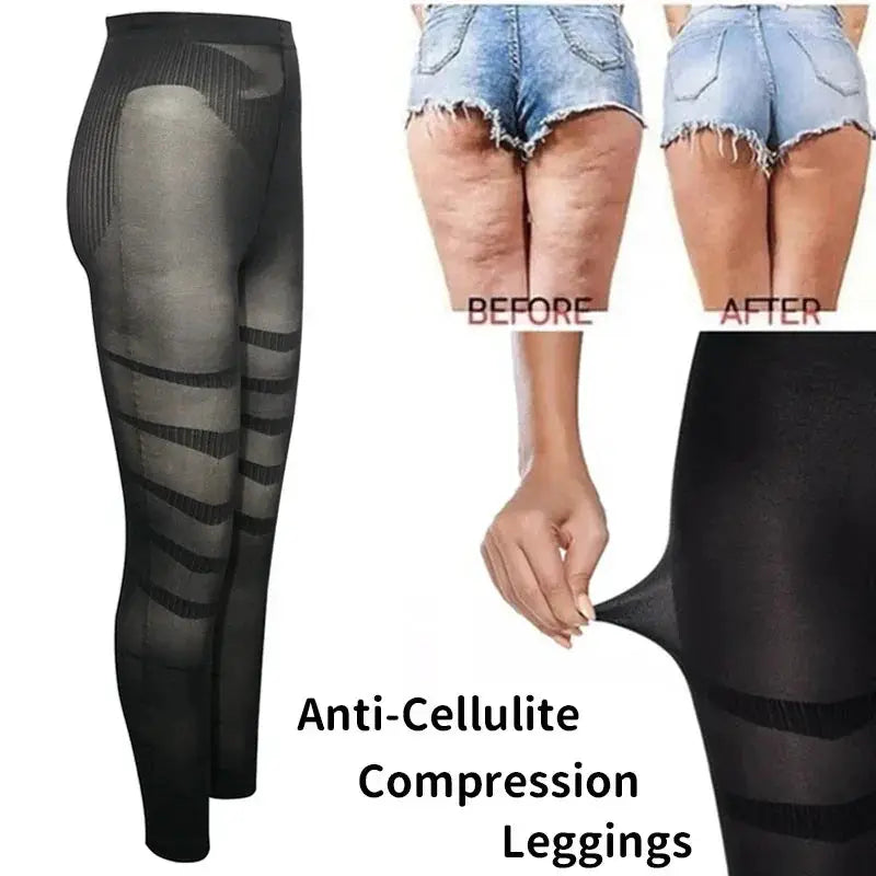 High Waist Anti Cellulite Compression Leggings Tummy Control