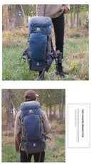 65L Camping Backpack Large Capacity Waterproof Hiking Bag