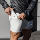 Summer Running Shorts Men 2 in 1 Quick Dry Gym Shorts