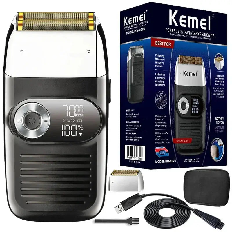 Rechargeable Hair Shaver For Men Electric Razor Device