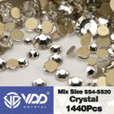 Crystal Gold Flatback Rhinestones for DIY Nail Art Sparkling