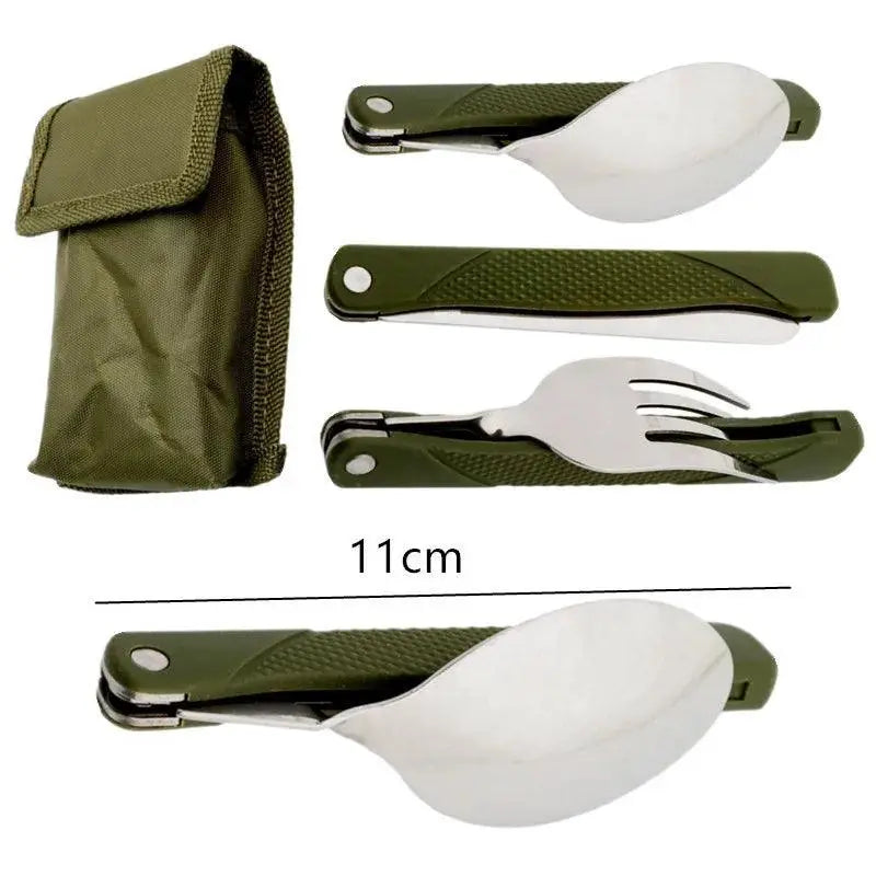 Stainless Steel Portable Cutlery Set With Spork And Knife