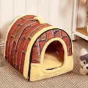 Pet Cave Bed for Small Pets with Cushion
