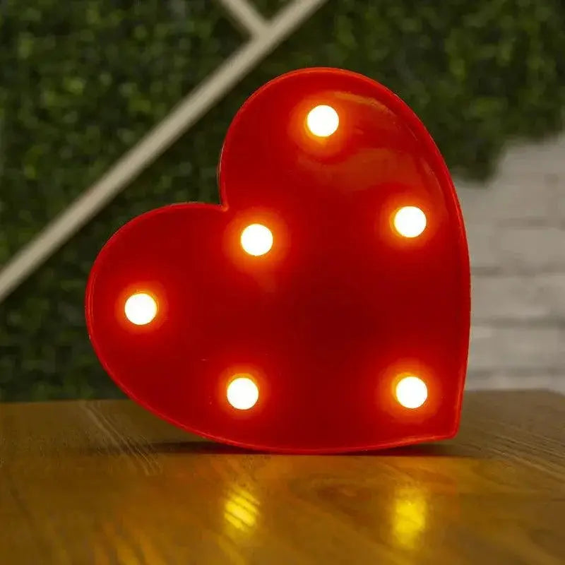 Battery Operated LED Alphabet Lights for Home Party Decor