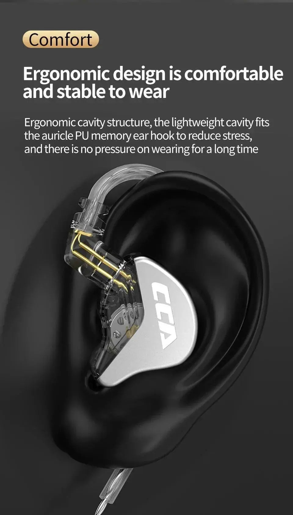 ZEX Pro Hybrid In Ear Headphones Noise Cancelling Earbuds