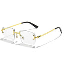 Stylish UV400 Rimless Square Sunglasses for Men and Women