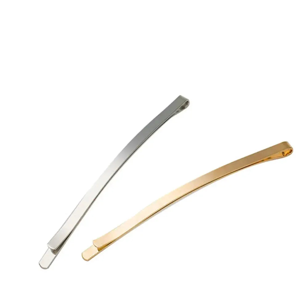 5 Pack Metal DIY Snap Hair Clips Gold Silver Accessories