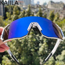 Trendy Oversized Rimless Sports Sunglasses UV400 Protection