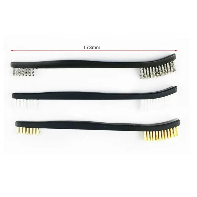 Double End Steel Wire Brush And Nylon Pick Gun Cleaning Kit