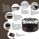 Portable Octagon Pet Playpen With Large Space And Rolling Door