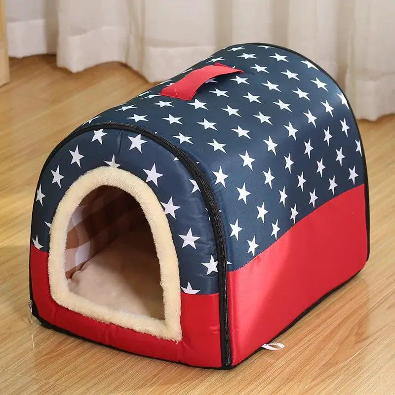 Pet Cave Bed for Small Pets with Cushion — I