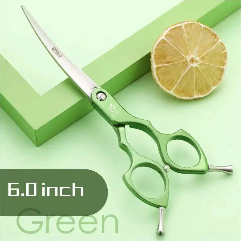 Fenice Curved Grooming Scissors for Dogs and Cats Precision