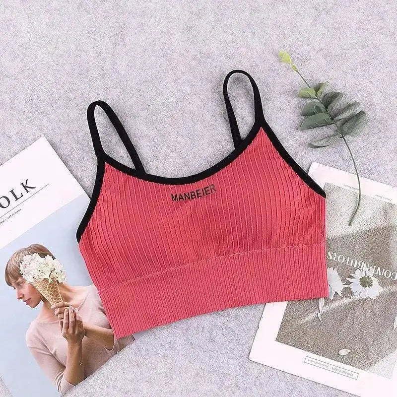 Cotton Sports Bra Crop Top For Gym And Fashion Activewear