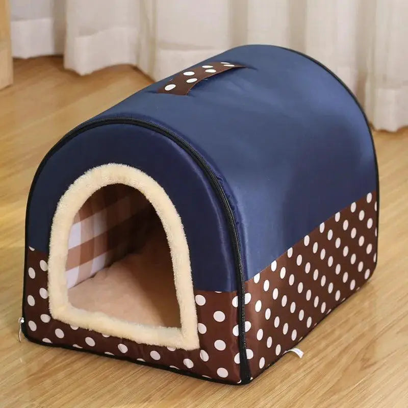 Pet Cave Bed for Small Pets with Cushion — I