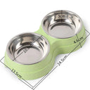 Stylish Double Pet Bowls Stainless Steel Feeder for Small Dogs