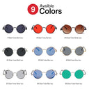 Vintage Steampunk Red Round Sunglasses for Men and Women