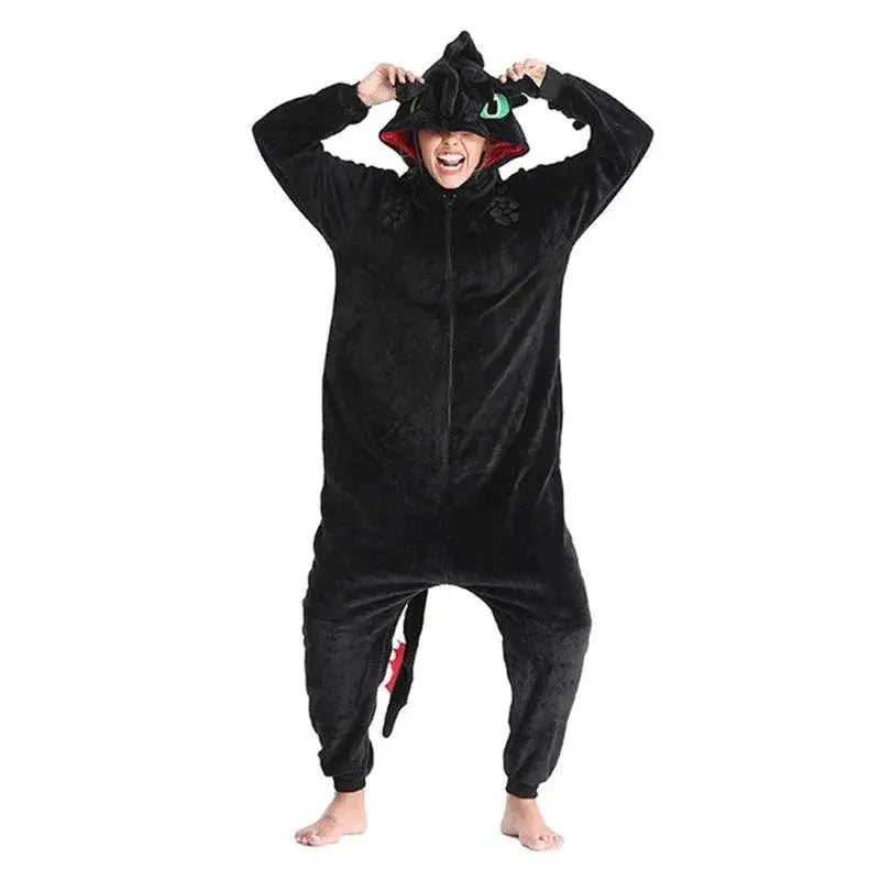 Night Fury Dragon Onesie Anime Cosplay Sleepwear Unleashed