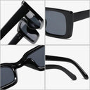 Stylish UV400 Retro Leopard Rectangle Sunglasses Unisex