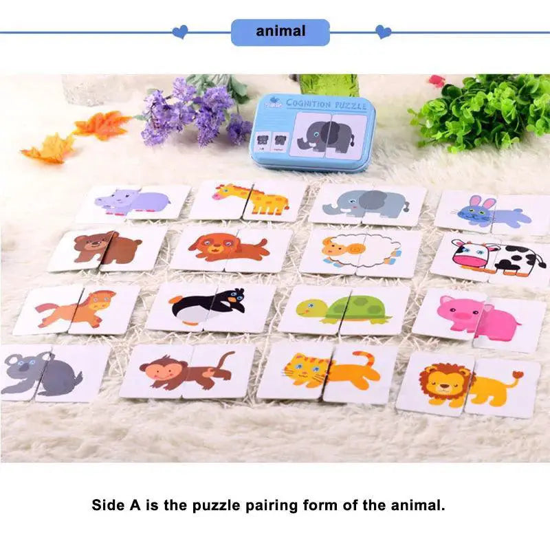 Kids Montessori Puzzle Toys Educational Double Sided Fun Set