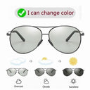 Men's Polarized Color Changing Pilot Sunglasses for Driving