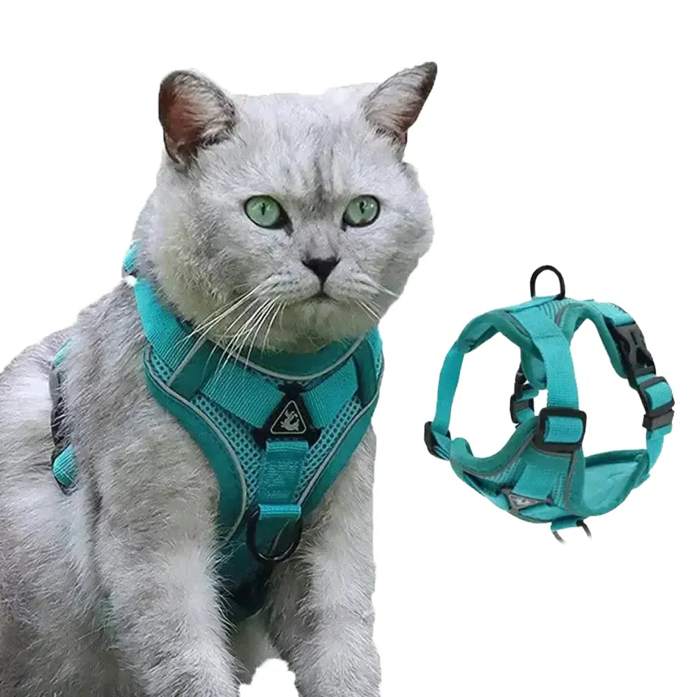 Breathable Cat Harness for Outdoors — Coffee