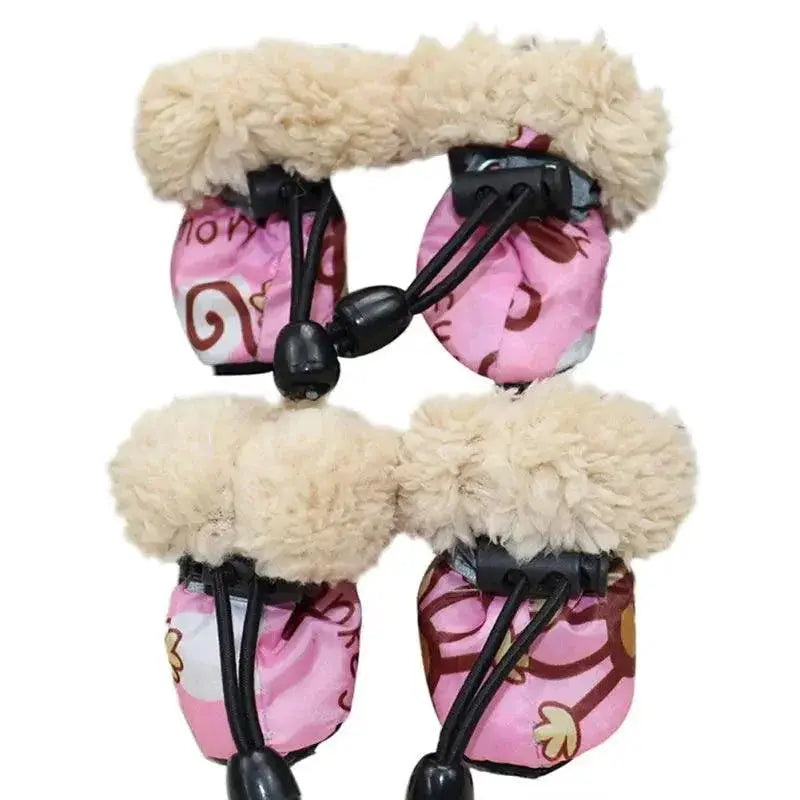 Waterproof Pet Boots for Outdoor Use — black