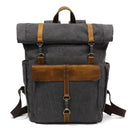 Vintage Canvas Leather Laptop Backpack