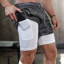 Summer Running Shorts Men 2 in 1 Quick Dry Gym Shorts