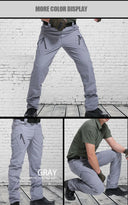 Mens Tactical Pants: Multiple Pocket Elasticity 5XL