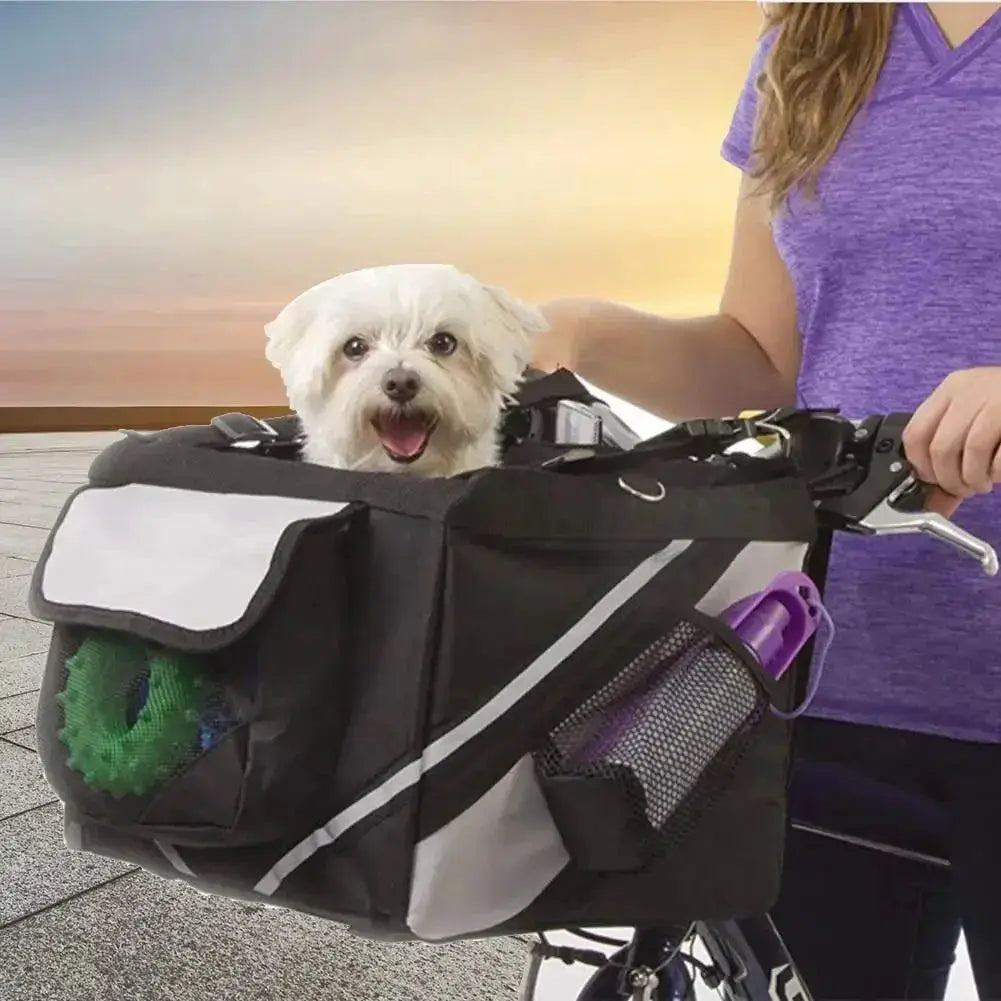 TrailPaw Bicycle Pet Carrier Basket Secure Transport
