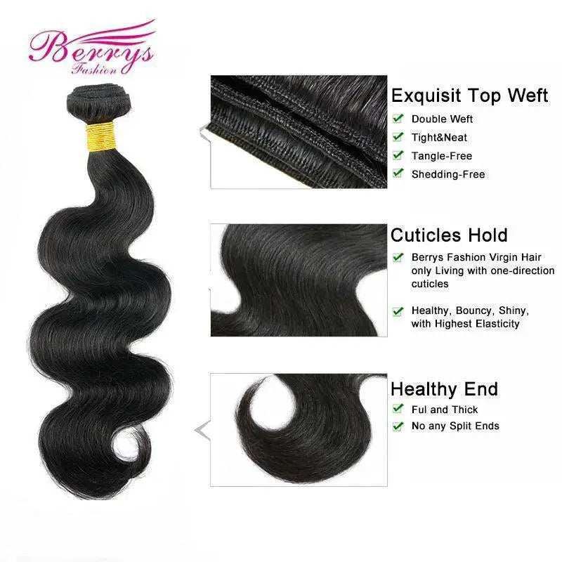 Luxurious Brazilian Body Wave Hair Bundle Set Fast Shipping