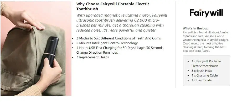 Sonic Electric Toothbrush With Timer — product view 10