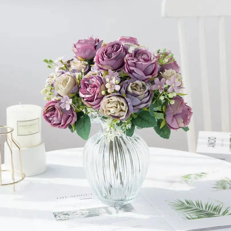 Elegant Silk Peony Bouquet for Weddings and Home Decor
