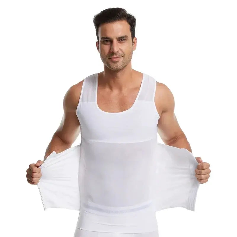 Men High Elastic Shapewear Vest Tummy Control Tank Top