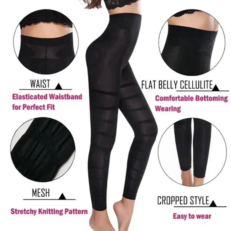 High Waist Anti Cellulite Compression Leggings Tummy Control