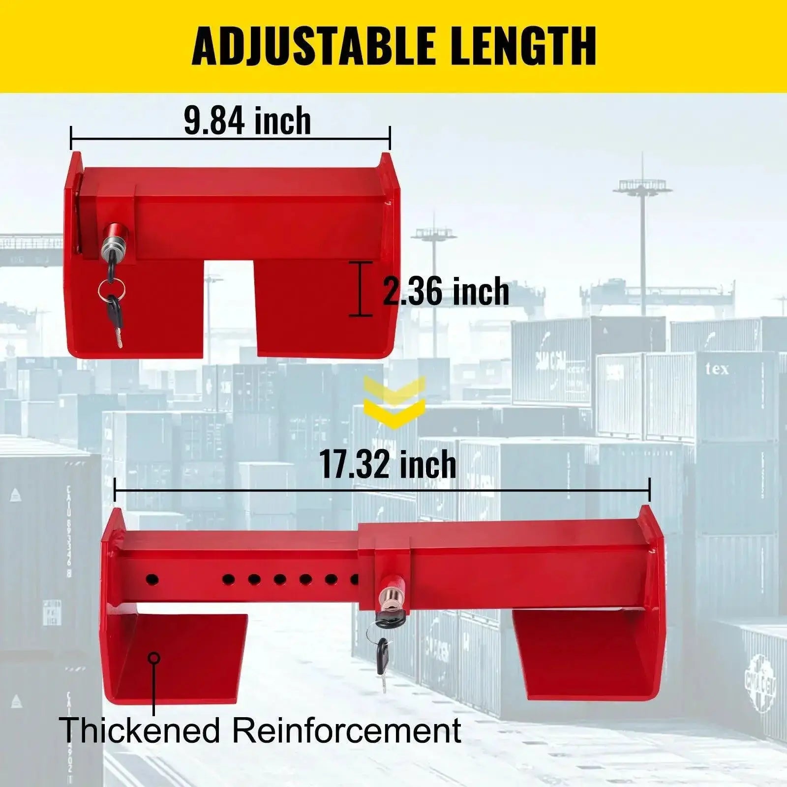 VEVOR Adjustable Cargo Lock Container 9.84 To 17.32 Inches