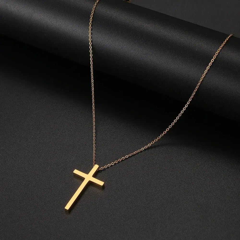 Stainless Steel Necklace Minimalist Four Leaf Clover Pendant