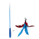 Feather Teaser Stick Wand Interactive Toy for Cat Play