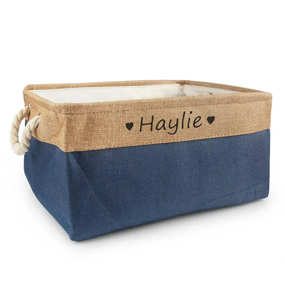 Personalized Pet Toy Storage Box With Custom Name Clothes