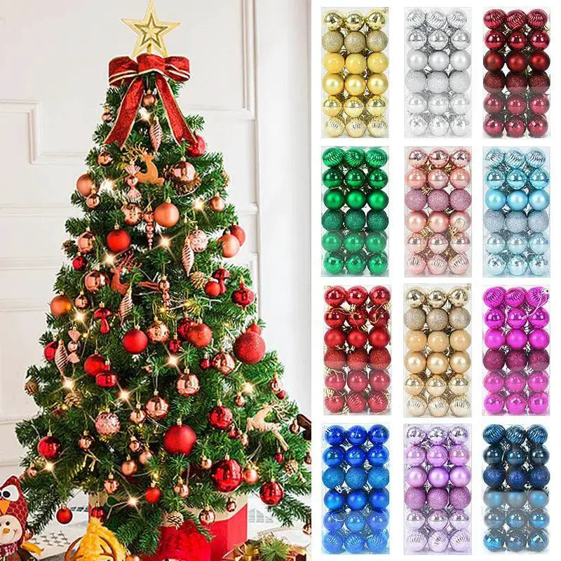 Deluxe Christmas Ornament Set Vibrant Holiday Decor